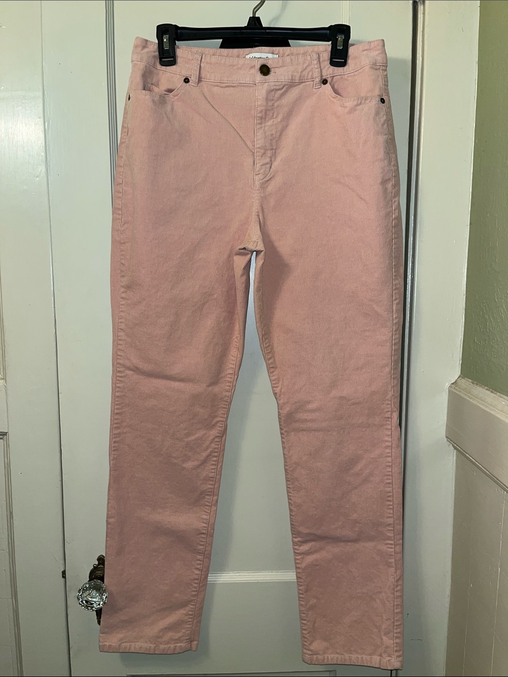Coldwater Creek Light Pink Straight-Leg Corduroy Jeans